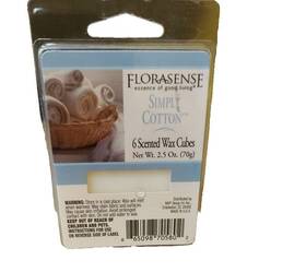 Floransense 665098705802 Florasense Simple Cotton 6 Scented Wax Cubes 2.5 Oz