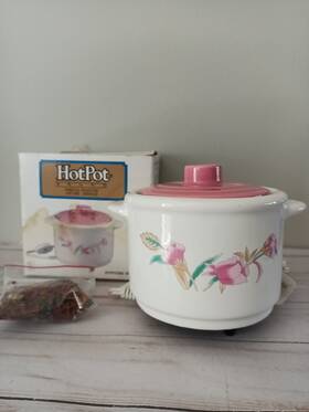11913 Florasense Vintage Hotpot Potpourri Simmer Pot Electric White Floral