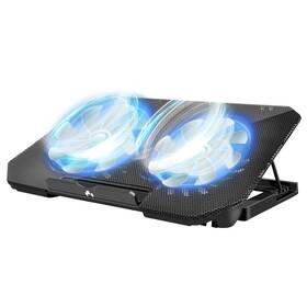 Fobelec 711523848764 Laptop Cooling Pad Cooler Chill Mat 2 Quiet Fans Led Lights And Usb Po