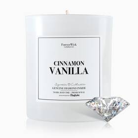 Foreverwick Candle 850037118434 Cinnamon Vanilla Diamond Scented Jar S