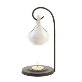 10015145 Fragrance Foundry White Tear Drop Oil Warmer