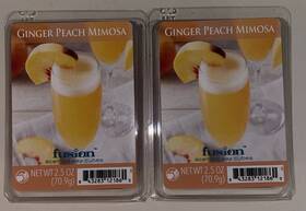 Fusion 843283121860 Ginger Peach Mimosa Highly Scented Wax Melts / 2 Packs