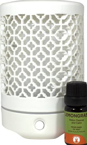 Kt9049 Galashield Electric Ceramic Aromatherapy Diffuser Deco White