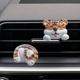 Gaolaosy-gla-259 Gaolaosy 2pcs Tiger Head And Tail Car Air Vent Clip 1.38 1.14 Inch