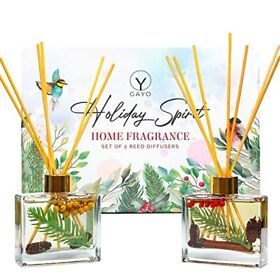 Gayo Reed Diffuser Set Of 2 Holiday Scents Made With Natural Extracts Free