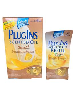 Glade 046500000218 Vtg Plugins Scented Oil Air Freshener Vanilla Breeze Warmer And 2 Refills