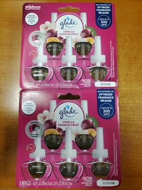 Glade 046500009938 2 Packs Of 5 Plugins Scented Oil Vanilla Passion Fruit 11d-9938