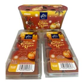 Glade 046500046438 Lot Of 2 Packages Golden Pumpkin Spice Wax Melts Pack Candles