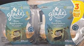 Glade 046500774430 5 Plugin Refills Warm Flannel Embrace Limited Fern Sandalwood Cardamom
