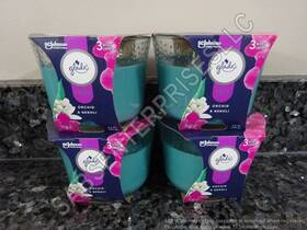 1225569 Glade 4 Fresh Orchid And Neroli Scent Scented 3 Wick Candle Candles 6.8 Oz. New
