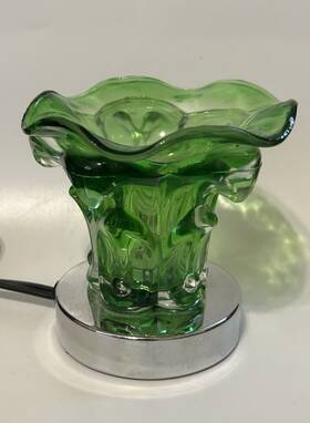Le-209pl Goldman Electric Glass Fragrance Lamp/oil Burner/wax Warmer/night Light Green