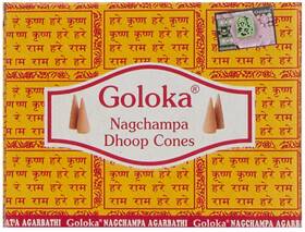 Goloka 066518251662 Nag Champa Incense Cones Box - Set Of 12 Perfect For Mediation And Yoga
