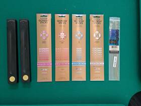 Gonesh 078612201016 Burner And Storage Box Lot Of Incense Fragrances