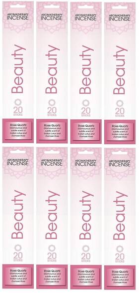 Gonesh 078612201573 Aromatherapy Incense Beauty Rose Quartz 20 Sticks Indian Each Lot Of 8