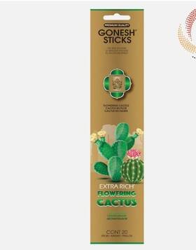 Gonesh 078612208503 4x Packs Extra Rich Flowering Cactus Incense Sticks 20 Per Pack