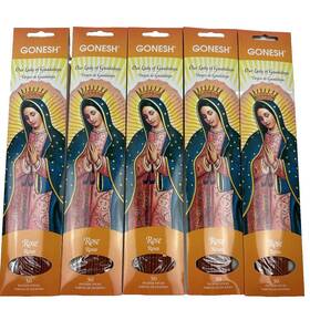 Gonesh 078612406015 5 Rose Rosa Incense / Virgen De Guadalupe/ Sticks 30 Per Pack