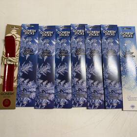 Gonesh 078612612638 7 Pk Of 20 Incense Sticks 140ct And 1 Holder Snowy Sensation