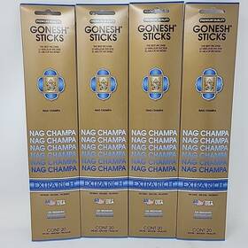 48860 Gonesh Incense Sticks Nag Champa 80 Count Extra Rich Premium Air Freshener