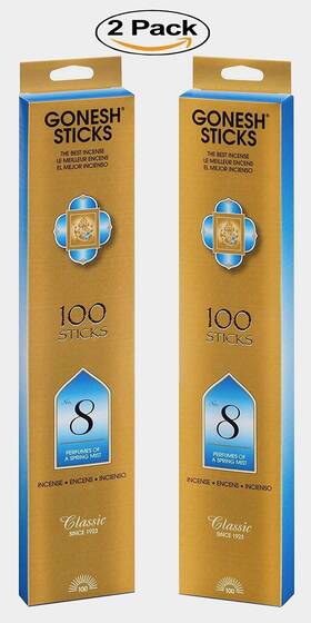 Gonesh 632181532461 Classic Incense Sticks - #8 Spring Mist 100-count Pack Of 2