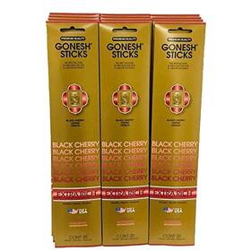 Gonesh 636160208453 Incense Sticks Extra Rich Collection Black Cherry 12 Pack 20 Sticks/pack