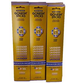 Gonesh 636160208507 Incense Sticks Extra Rich Collection Lavender 12 Pack 20 Sticks/pack