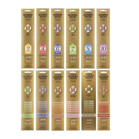 Gonesh 720825603445 - Incense Sticks Variety Pack Non-toxic 10 Inch Slow Burn Aromatic Stick