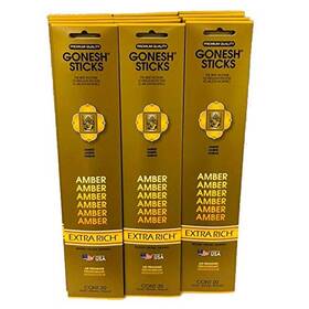 Gonesh Pr-com-rt-x1067779 Incense Sticks Extra Rich Collection Amber 12 Pack 20 Sticks/pack