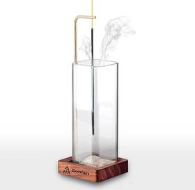 Goolan 313113293277 Incense Holder For Sticks Anti-ash Flying With Removable Glass Ash Catc