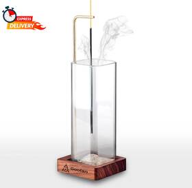 Goolan 711181849400 Incense Holder For Sticks Anti-ash Flying With Removable Glass Ash Catc