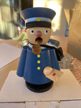 Gro Handel Dregeno 146/558 Incense Smoker Mailman 7cm X 11.5cm 9cm New Ore Mountains