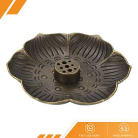 Gryfton 686130912088 2pcs Flower Incense Holder Burner 9 Hole Ash Catcher Copper