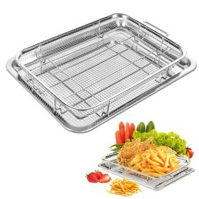 Gt-90010 Gtqyyf Air Fryer Basket For Oven 15 Inch X 11 And Tray Stainl