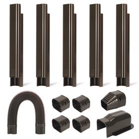 Lck02b Guequitlex 3 Inch W 10 Ft Line Set Cover Kit For Mini Split Air Conditioner Brown Decorative