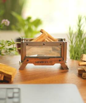 Hamilo 809786381479 Campcharm Diy Miniature Campfire Theme Incense Burner Stand 3-in-1 Indoor I
