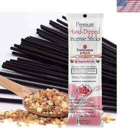 Hand Dipped Incense Sticks 742177628167 Authentic Frankincense And Myrrh - 100 Count For Yoga Meditation