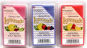 Lime.36 Hannas At Home 047485425089 Soy Wax Melts Lemonade 2.5oz Berry.watermelon.cherry Pcs Gift