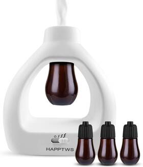Happtws 445001063082 Waterless Essential Oil Diffuser - 3 Time Settings Adjustable Mist Rechargeabl