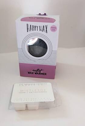 Happy Wax 609239505395 Warmer Plug In Outlet Candle Fragrance Gray Silicone Dish Melts