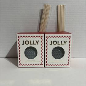 Hd Designs 888777200362 Lot 2 Jolly Reed Diffuser Set Silkcraft White Holiday Spice 5 Oz New