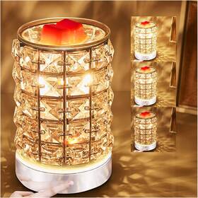 Hekalu 445036846810 Crystal Touch Electric Wax Melt Warmer With Dimmable Fragrance Candle Melter War
