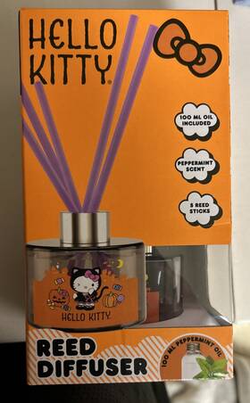 Hello Kitty 680079023775 Orange Happy Halloween Reed Diffuser 100 Ml Peppermint Oil Sealed