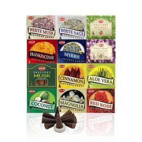 Hem 776135618310 Them 12 Assorted Boxes Of Incense Cones 120 Total Natural Fragrance For A