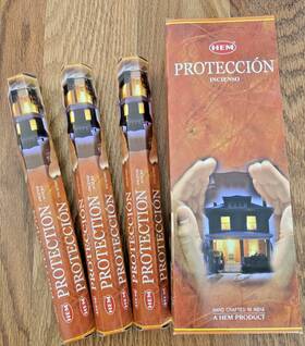 20ea Hem 885638676472 Hex 6 Packs Protection Incense Bonus Six 8-packs 168 Sticks Total