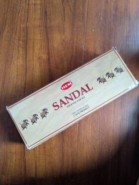 Hem 901810001497 Sandal Scented Incense Sticks 6 Hex Tubes 120 Total