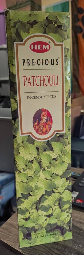 Hem 901810284159 Jumbo Precious Patchoulid Garden Size Foot Long Retail Box 60 Incense Sticks