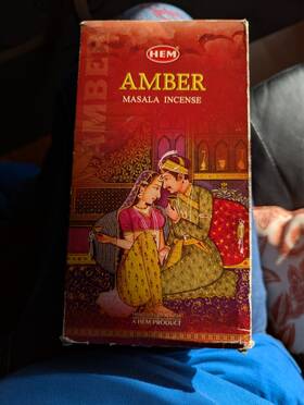Hem 901810700512 Amber Incense Sticks Retail Box 12 Packs 144