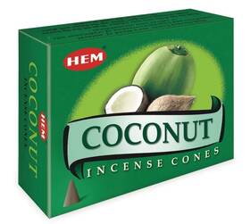 O4r4g961714 Hem Coconut - Case Of 12 Boxes 10 Cones Each Incense From India