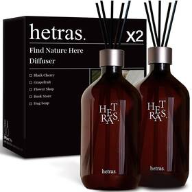 Hetras. 809508556765 16.9oz Reed Diffuser Set 2pk Hotel Wood Scent Home Office Gift