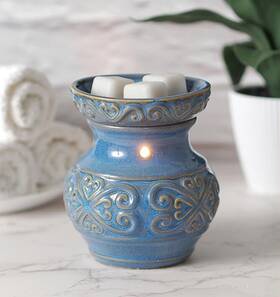 Hos-h43410on-1 Hg Global 5 High Ceramic Electric Warmer. Ideal Gift For Wedding Spa Aromatherapy. Blue