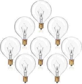 Hinuaxbulb002 Hinuaxbulb 313055978935 8 Pack 40 Watt Wax Warmer Bulbs Replacement Light Bulb For Full Size Scentsy War
